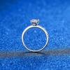 1ct Moissanite Ring For Women Emerald Radiant Cut Diamond Wedding 925 Silver White Gold Plated Rings With