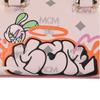 New MCM SAMBYPEN Collaboration Visetos Cow Leather Boston Bag, Shoulder Bag, Crossbody Bag Mini Women's Cherry Blossom Pink MWBBASP01QH001
