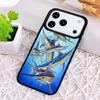 Blue Marlin Painting Phone Case for iPhone 17 Air 16 15 11 12 14 13 Pro Max Shockproof Cover