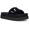 UGG Laton Fur Slide Black Slippers Women's 1111236-BLK
