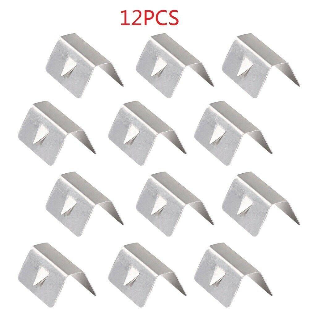 12 Pcs Channel Rain Wind Deflector CLIPS Fit For HEKO SNED G3 Stainless Steel