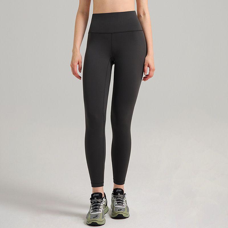 

Lu Same Style Yoga Pants Women s Fall and Winter New Thickened Thin Velvet High Waist Nude Feel Peach Hip Raise Fitness Sports Tights Graphite Gray L
