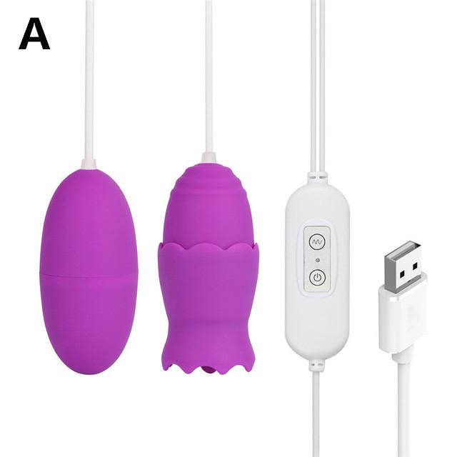 Nipple Sucker Tongue Vibrator Breast Massager G Spot Clitoris Licking Sex Toys