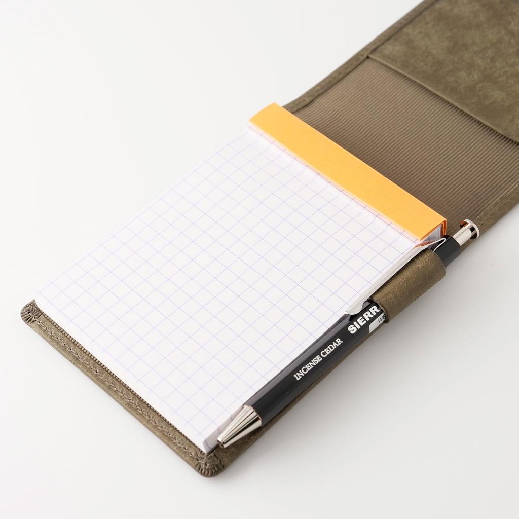 Slip-On PB RHODIA Memo Cover No. 11, Italian Leather Pueblo Compact, Nero (Black) IPV-6001