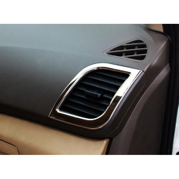 Left And Right Air Outlet Vent Trim 2* For Hyundai Accent 2012-2017 Chrome Steel