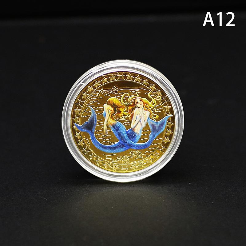 Zwölf Sternbilder Gedenkmedaille Münze Dekoration Farbig Sammlerstück Dekorative Münzen Souvenir Geschenk