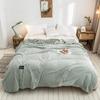 Plaid for Beds Coral Fleece Blankets Gray Color Plaids Single/Queen/King Flannel Bedspreads Soft Warm Blankets for Bed