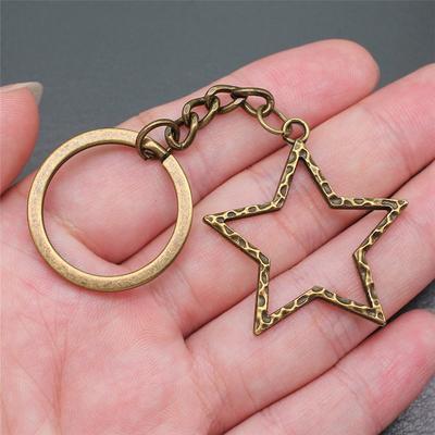 Star Moon Pentagram Key Ring Boys Jewelry New Year's Day Romantic Clearance Sale Items