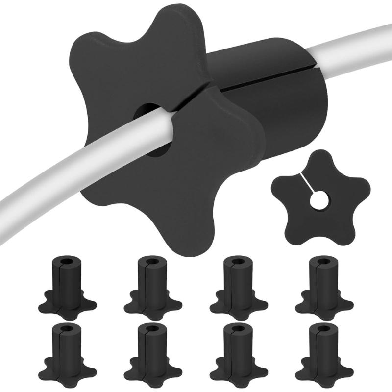 

Pack of 10 Silicone Star Shaped Cable Entry Sleeves 16mm Wall Hole Cover for Ethernet Power Phone Wires чёрный
