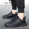 Fashion Autumn Winter Leather Sneakers Black Casual Shoes for Women Sneakers Non-slip Lace-up Waterproof Sports Shoes for Men Shoes