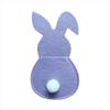 4Pcs Easter Bunny Felt Cutlery Holder Bag Happy Easter Decorations for Home Tableware Accessories Rabbit Cutlery Cover Bag Table