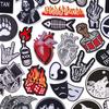 Punk Heart Embroidered Patches On Clothes Skull/Skeleton Patch Iron On Patches For Clothing Stickers Fusible Applique DIY Badges