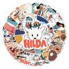Hilda Girl Animation Stickers: 50-Piece Set for Notebooks, Luggage, and Decor