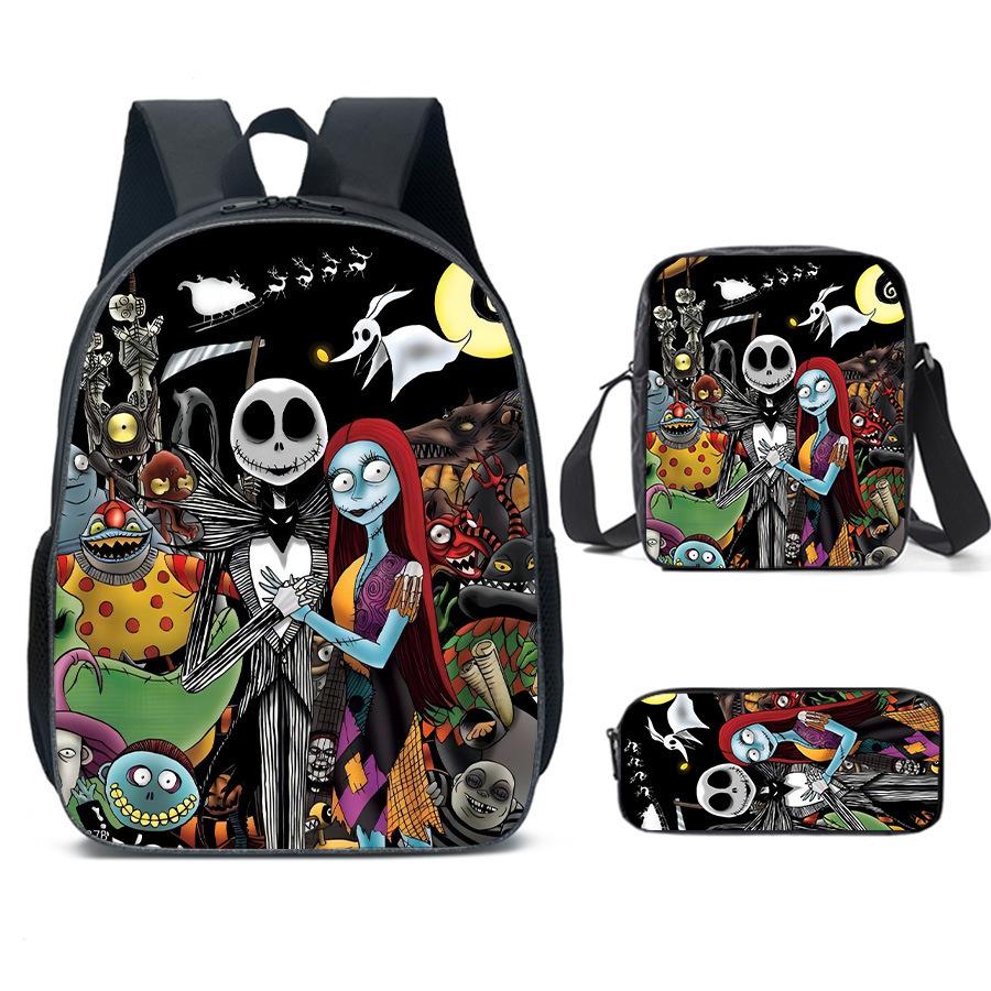 The Nightmare Before Christmas School Bags Men'S And Women'S Backpacks