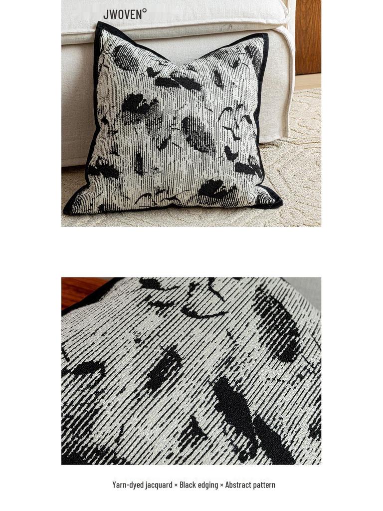 Oriental Pine Crane & Bamboo Embroidered Cushion Set – Chinese Style Sofa Décor