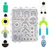 DIY Crystal Epoxy Earring Mold Set - Fashionable Variable Shapes Ear Hooks