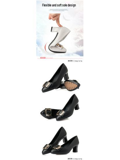 2020 Comfortable Soft Sole Leather Mid-Heel Shoes for Women and Seniors – Perfect for Spring and Autumn