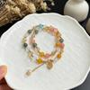 Dopamine Color Double Layer Beaded Bracelet for Women - Luxury Charm Jewelry with Versatile High-End Feel