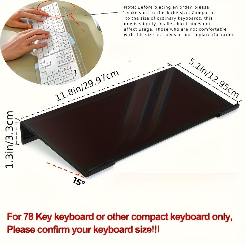 Acrylic keyboard stand, transparent desktop organizer, suitable for office/home/gaming, anti slip ergonomic design