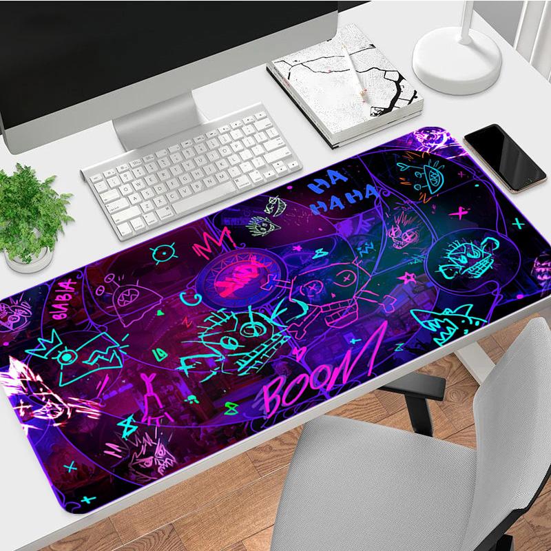Space Party Xl Gaming Mouse Pad Nonslip Rubber Base Stitched Edge Waterproof Desk Mat For Pc Laptop Gamer Office Computer Accessories C92973