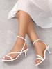 Summer One Line Sandals, High Heels, Women's Thin Heels, Open Toe, Versatile