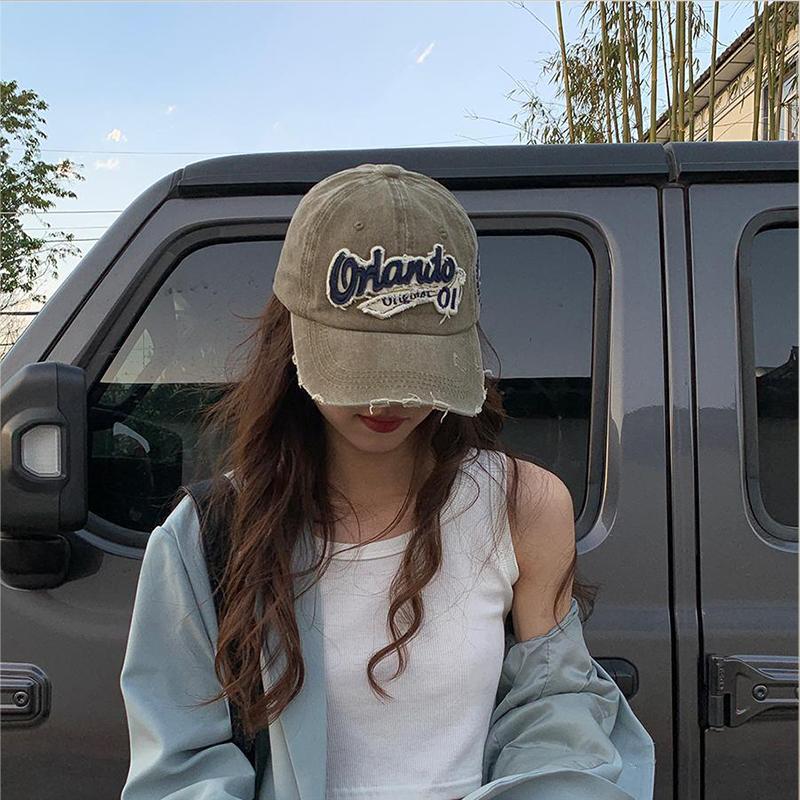 Trucker Dad Cap Visor Sun Snapback Adjustable Cotton Washed School Old Vintage Letterings Alphabet Her  Him For Women Men Hat Baseball Punk Style