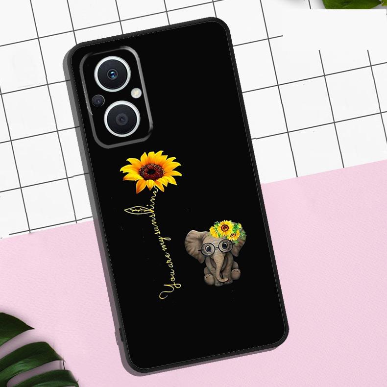 Beautiful Yellow Sunflower Case For OPPO Reno 13 12 11 F 8T 7 8 10 Pro OPPO Find X8 Pro X6 Pro X3 X5 Lite Cover Coque