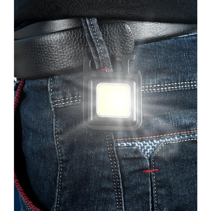 Super Bright MINI COB Keychain Flashlight Charging Lamp Camping Lights with Magnet 4 Lighting Modes for Camping Home