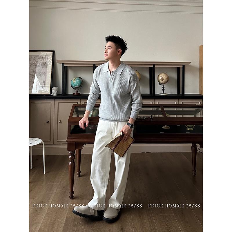 Men s Loose Fit Korean Style Knit Sweater - Autumn/Winter XL