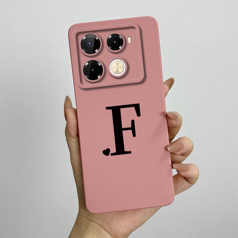 for Infinix Note 40 4G X6853 / Note 40 Pro 4G 5G X6850 X6851 / Pro Plus X6851B Phone Case Cute Letters Silicone Shockproof Cover