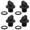 1 Set Pool Pump Drain Plug with Seal Rings Replacement Plastic Texture for Filter Pumps and Water Purification Systems