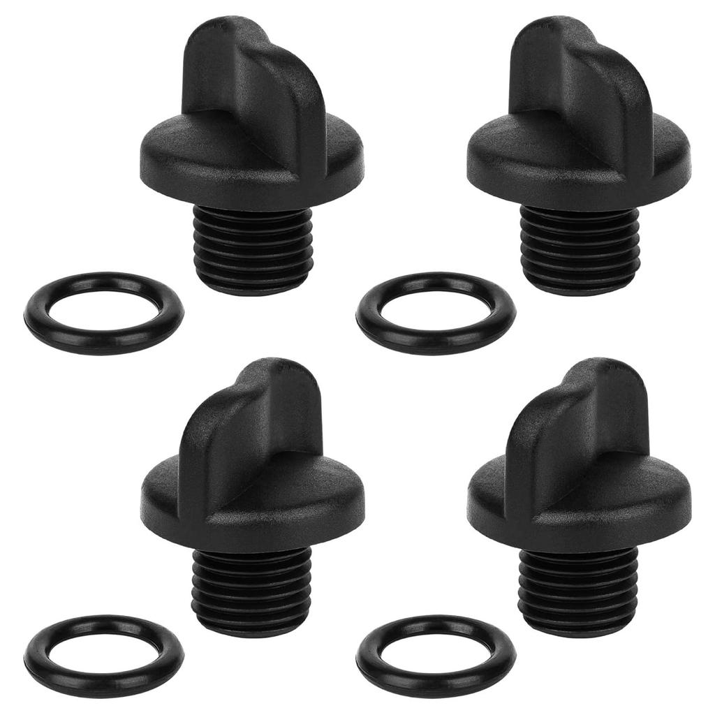 1 Set Pool Pump Drain Plug with Seal Rings Replacement Plastic Texture for Filter Pumps and Water Purification Systems