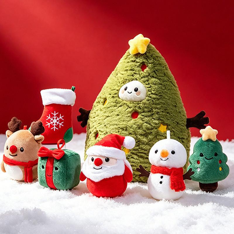 Christmas Plush Snowman Ornament Soft Fabric Holiday Decor For Gift Giving