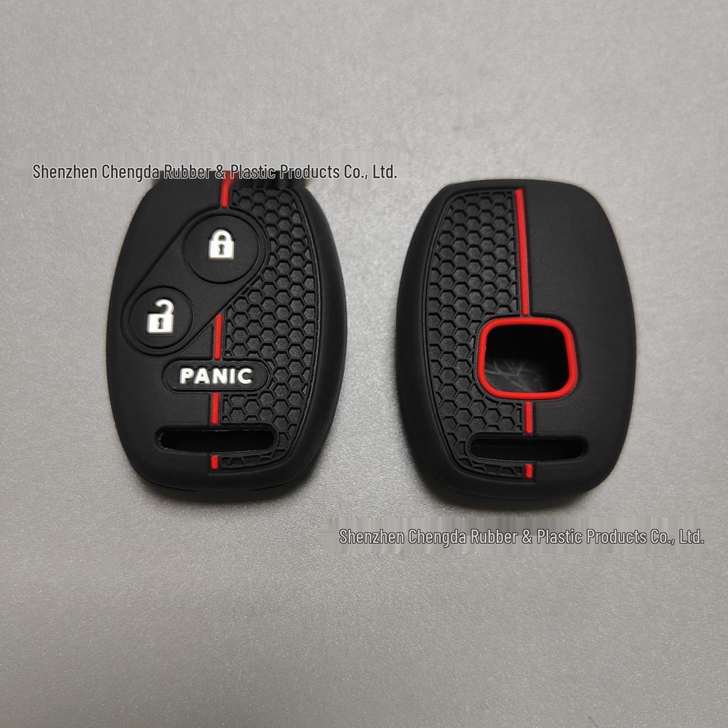 Honda Accord, Fit, CRV, Civic 2+1 Button Silicone Key Cover - Honeycomb Pattern