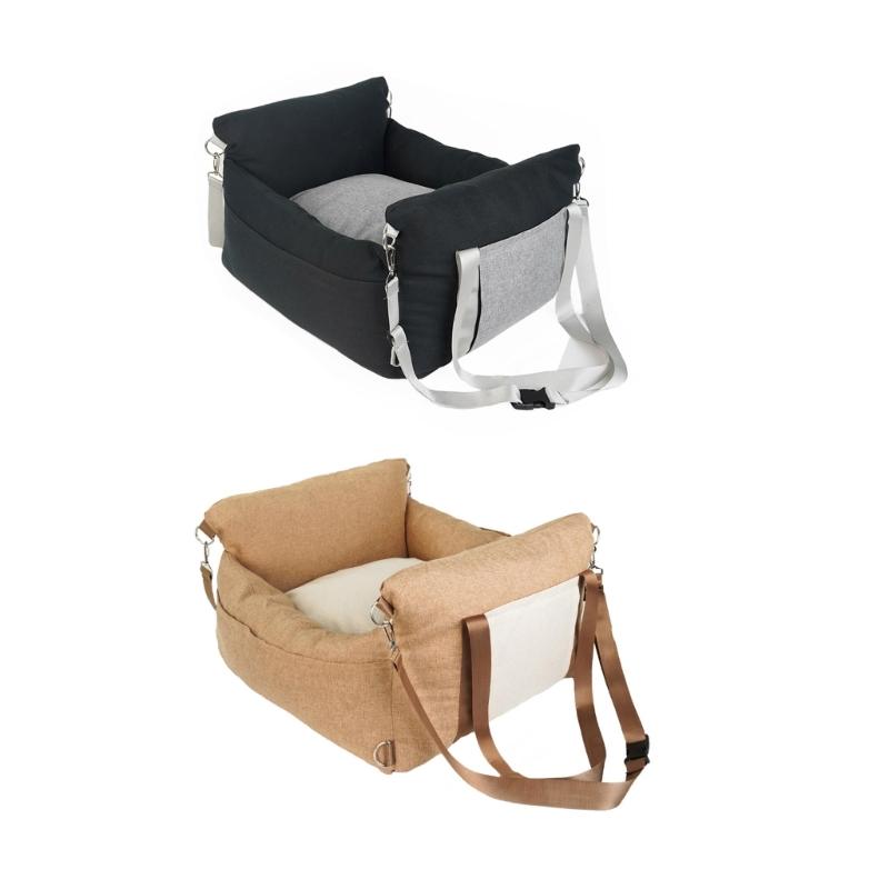 Travel Small Cats Dogs Car Seat Basket Back Seat Soft Carriers Bed Back Seat Wear Resistant Carriers Safe Small Dogs