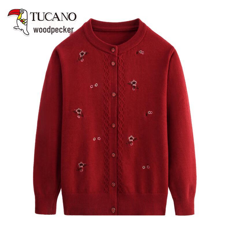 Women's Floral Embroidered Lightweight Cardigan for Seniors