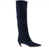 Fashion 2025 New Fashion Shaped Heel Knee High Boots Women's Elegant Party Black Autumn Winter Long Boots Big Size 34-43 Girls' Shoes