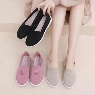 Cloth Shoes for Women, Breathable Flat Casual Shoes, Oversized, Fly Woven Women's Shoes