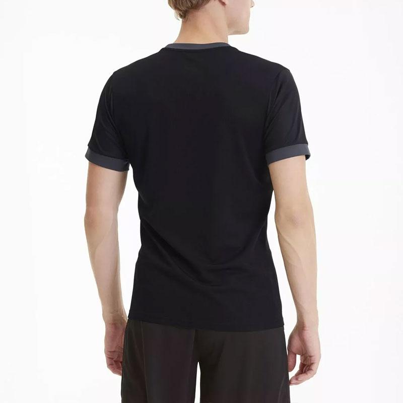 Puma Teamgoal 23 Moisture-Wicking Solid Color Crew Neck Soccer Jersey Men Tops Black 704171-03