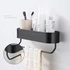 Bathroom Storage Holder Bathroom Shelf  Black Aluminum Bath Shower Shelf  Bath Shampoo Holder Basket Holder Corner Shelf