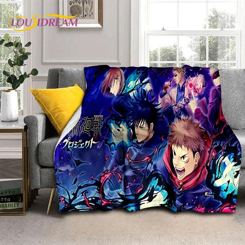 3D Jujutsu Kaisen Anime Cartoon Itadori Yuji Soft Flannel Blanket,Throw Blanket Comfortable Blanket for Picnic Beds Sofa Home