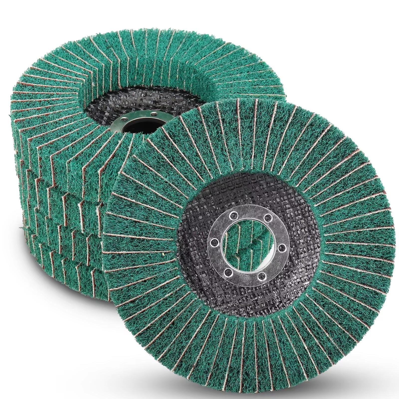 

5Pcs Angle Grinder Flap Grinding Disc Nylon Fiber Flap Polishing Wheel 4 /5 P120-P320 for Metal Stainless Steel 115mm&1pcs