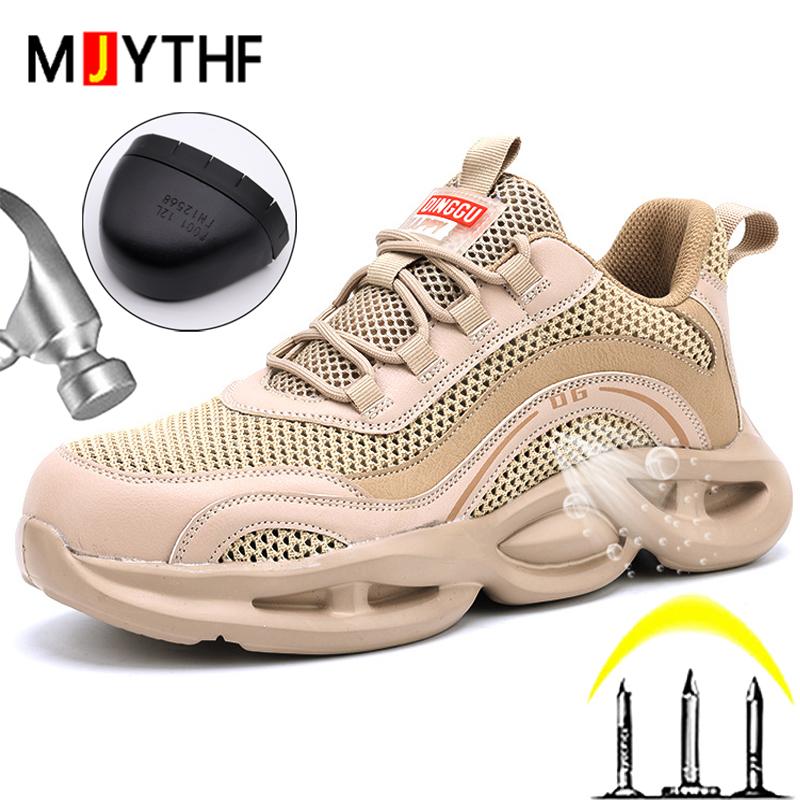Fashion Work Sneakers Steel toe shoes Safety Boots Protection Shoes Puncture-Proof Indestructible shoes lightweight comfort