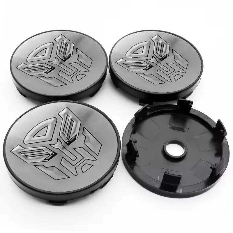 4PCS 56MM 60MM Autobot Emblem Uiversal Car Wheel Center Hub Cap Rim Cover Sticker