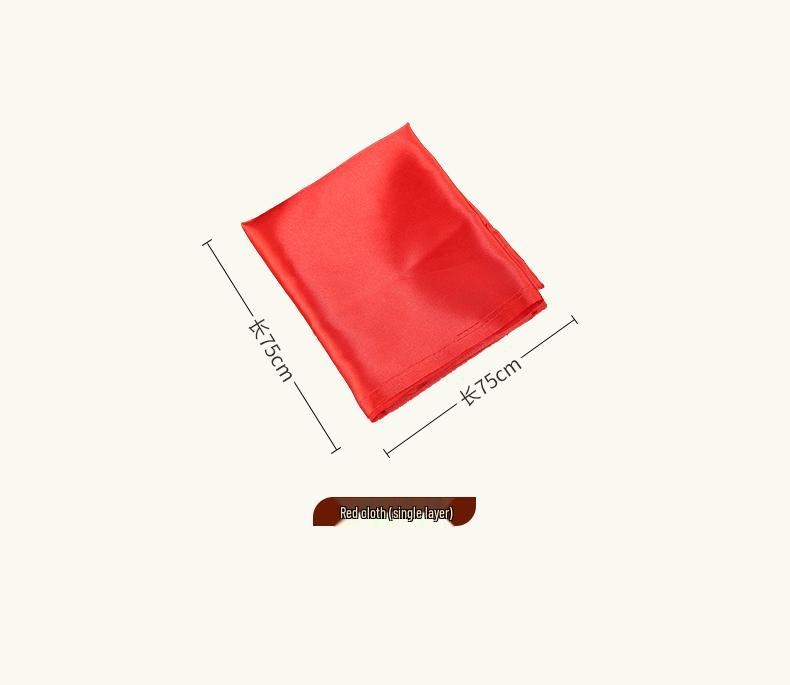 Buddha and Bodhisattva Statue with Red Silk Cloth Covering for Head and Body