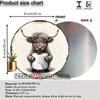 Round Metal Tin Sign Cow Bathroom Tissue Holder Country Farmhouse Decor