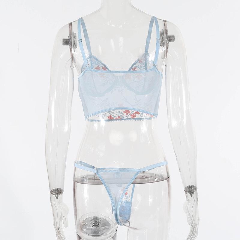 Set di Biancheria Intima Sexy da Donna Ricamato in Pizzo Europeo e Americano