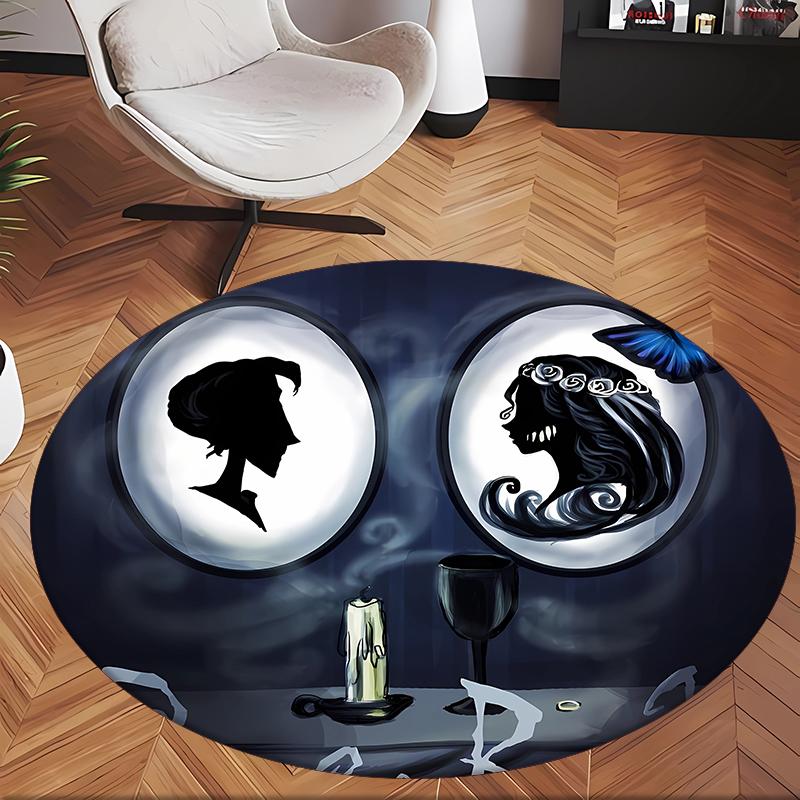 La Sposa Cadavere (1) Tappeto Rotondo per Ufficio Tappeto Decorativo per Pavimento per Ufficio Camera da Letto Soggiorno e Spazio Domestico