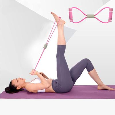 Abbildung 8 Fitness-Widerstandsband mit Griff, tragbar, für Männer und Frauen, Arm- und Schulterdehnung, Krafttraining, Übung, elastisches Spannseil