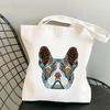 Frenchie French Bulldog Print Reusable Women Shopping Tote Bag Women Shoulder Bag Students Teacher Book Bag Travel Storage Bags